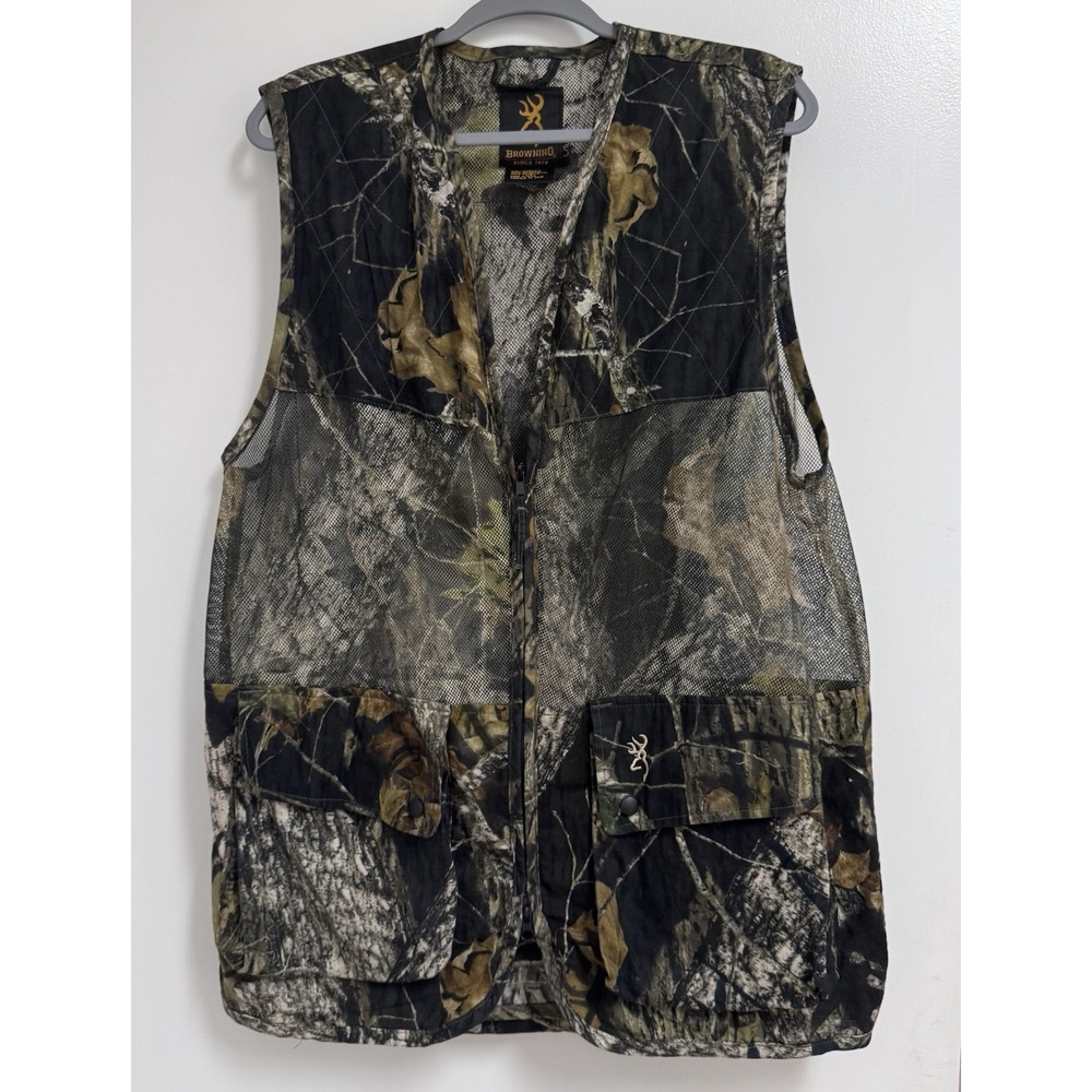 Browning Upland Dove Hunting Vest Size Large Mossy Oak Bottomland Print